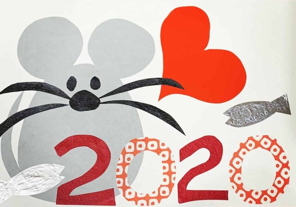 年賀状　ねずみ