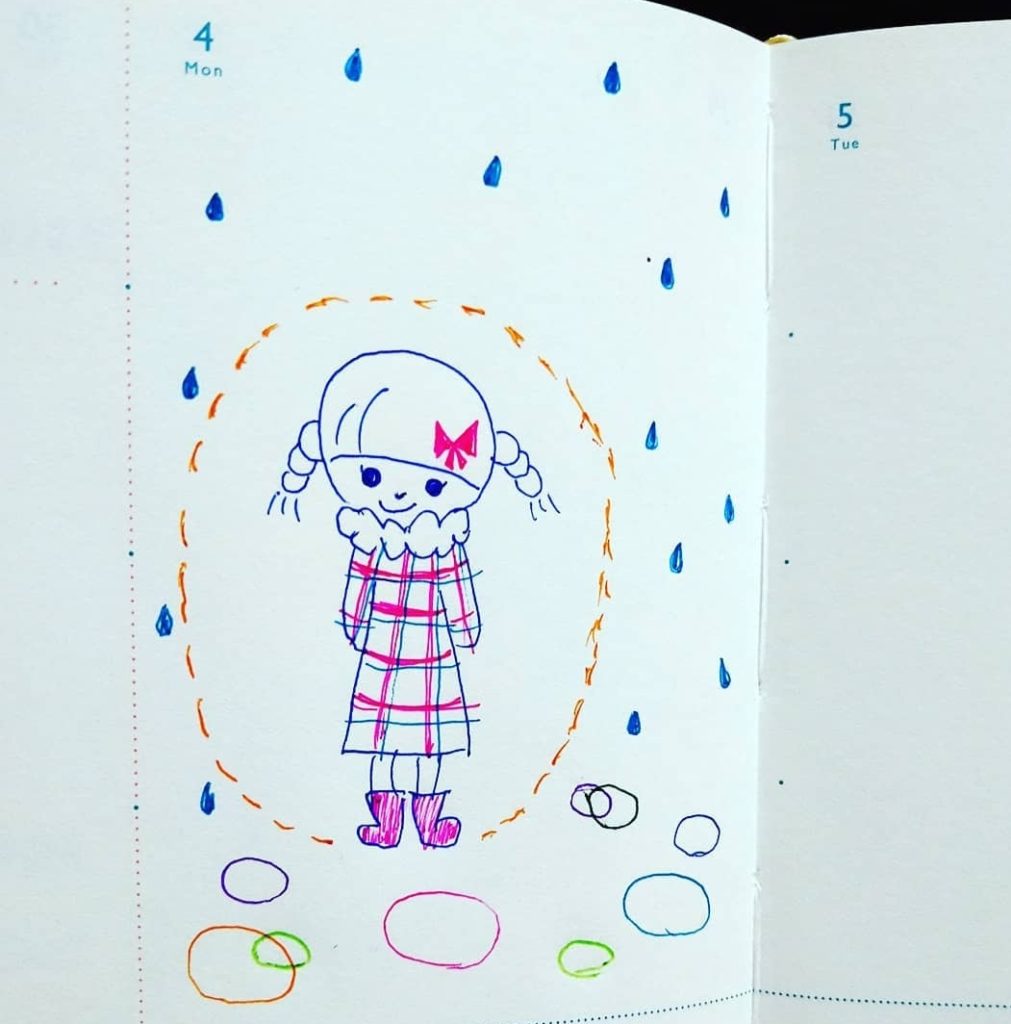 雨の日の女の子